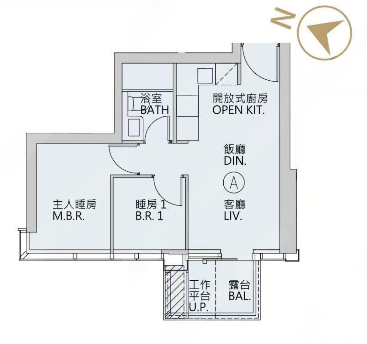 Grand Seasons 2房2廳戶型